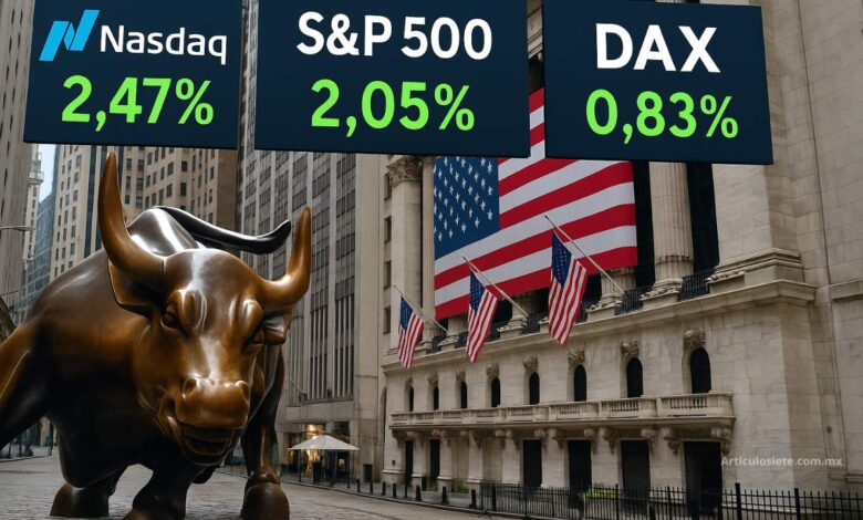 Índices accionarios de Nueva York y bolsas internacionales al alza tras negociaciones entre UE y EE.UU